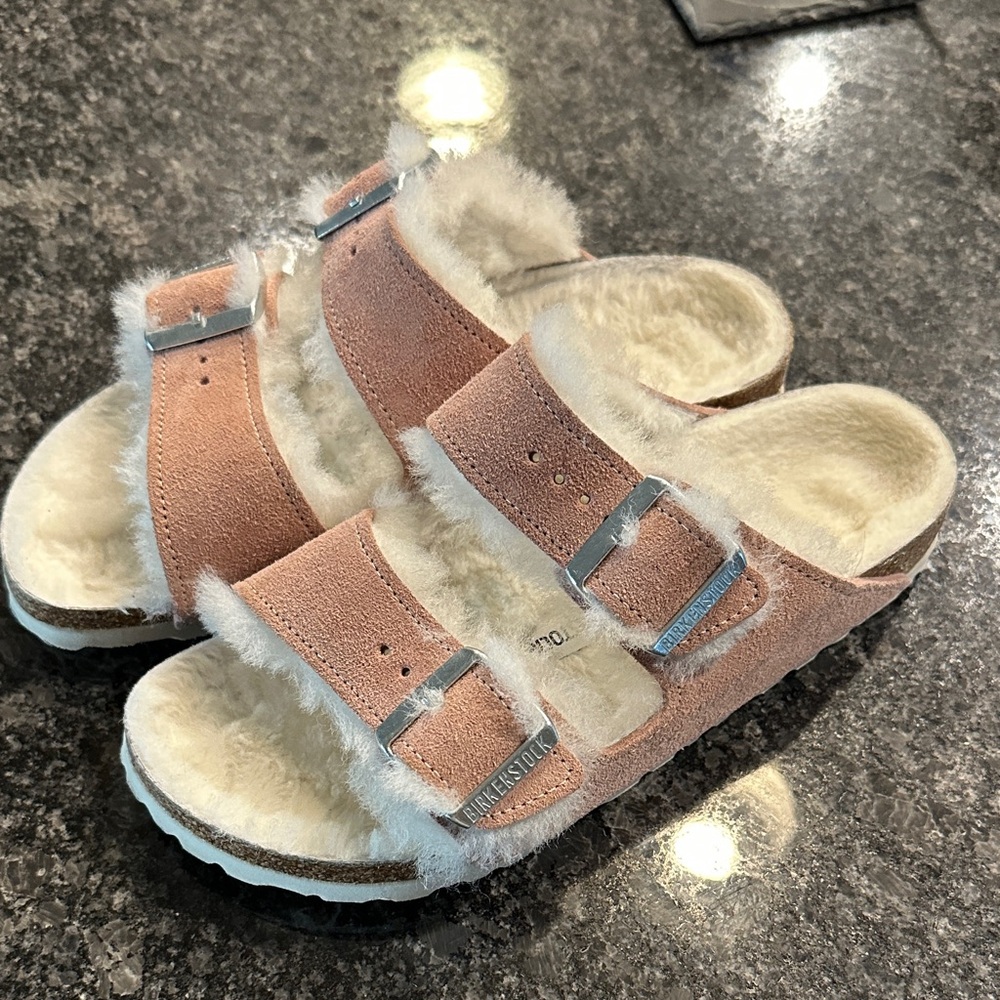 Birkenstock Pink Suede Sandals - Picture 3 of 6